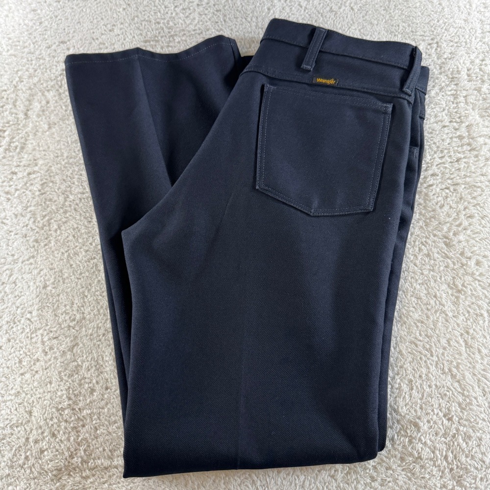 Wrangler Wrancher Boot Jeans Men's 34x29 Navy Blue Dress Pants 82NV Retro